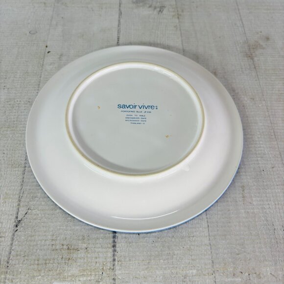 Savoir Vivre PORTOFINO BLUE JF 036 Pink Blue Flowers Ceramic Salad Plates Set 4 - Picture 9 of 16
